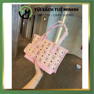 Túi công sở , túi tote quai xách kèm ví nhỏ hoạ tiết gấu thời trang đựng nhiều đồ đi chơi đi làm