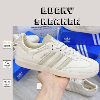 Giày add samba cream white basic nam nữ lai au cao cấp