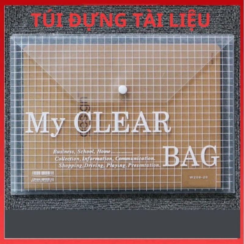 Túi cúc nhựa trong khổ A4 và khổ F
