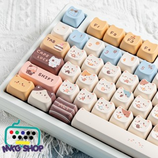 Keycap Tai Mèo MAO | PBT dyesub | Nút bàn phím cơ in hình mèo dễ thương