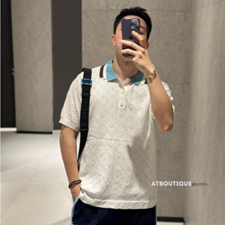 [Hight Quality] Hàng Có Sẵn!! Áo Polo Len LV Luon Vuituoi FW24 - Họa Tiết Monogram Pointelle Sang Trọng - Loại 1 QCCC