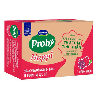 SỮA CHUA UỐNG MEN SỐNG PROBI VỊ LỰU ÍT ĐƯỜNG (130ml x24lọ)