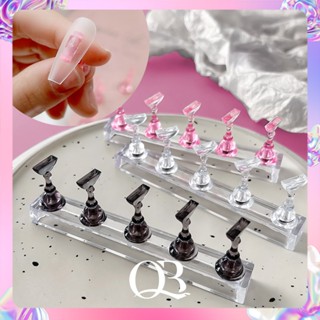 [Kèm keo] Set 5 đế gắn móng mẫu tập sơn vẽ làm nailbox (giá đỡ móng giả tập vẽ)