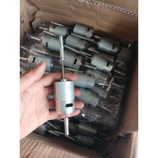 động cơ 555 trục quạt ( chế quạt kẹp ắc quy 12v )