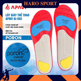 Lót giày thể thao Apavi công nghệ Mỹ, giảm chấn đệm EVA êm chân lỗ thoáng khí trên bề mặt
