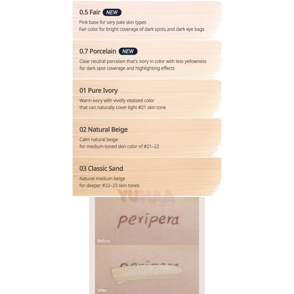 [Y221] Kem Che Khuyết Điểm PERIPERA Double Longwear Cover Concealer | BigBuy360 - bigbuy360.vn