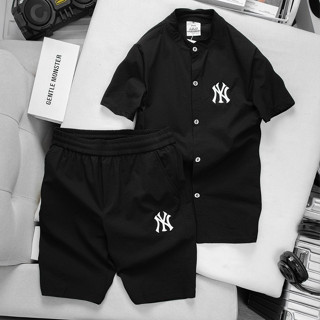 [ Ocean Park Luxury ] Bộ quần áo MLB CHỮ NY NEW ERA, set quần áo cotton nam nữ unisex 2024