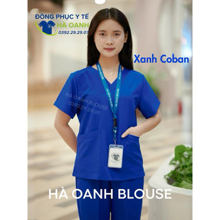 Bộ Scrubs bác sĩ, dược sĩ, đồng phục Spa nữ, nha khoa, y tá, áo blouse nữ, đồng phục y tế Hà Oanh