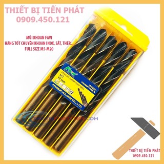 Mũi Khoan INOX, Sắt, Thép FAVI M2 Full Size 5mm - 20mm Loại Xịn Cao Cấp HSS (Chính Hãng)