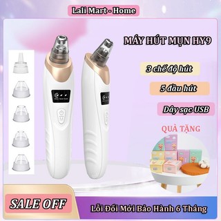 Máy Hút Mụn Cầm Tay Mini Sạc Pin Hút Sạch Mụn Cám, Đầu Đen Với 5 Đầu Hút 3 Chế Độ
