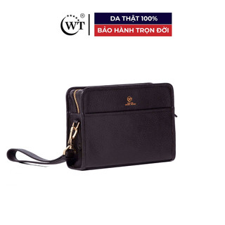 Clutch Nam Có Quai CầmTay WT Leather TRUNK-A5 Da Bò Thật. Màu Đen, Nâu