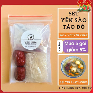 Tổ yến sào nguyên chất kèm nguyên liệu và hướng dẫn chưng yến - Yến Sào Yến Nhà