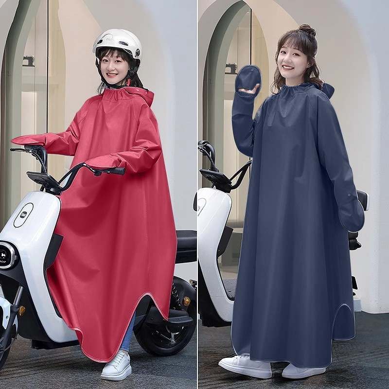 Áo Mưa Phong Cách Nhật Bản Có Kính Chắn Nước Dễ Dàng Sử Dụng Vải Dày Cao Cấp Chống Thấm Nước