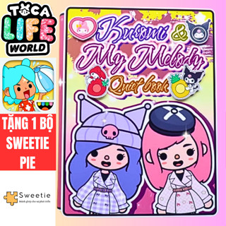 Ngôi nhà của bé  Kuromi and Melody In Quiet Book Ngôi nhà búp bê đồ chơi giấy thủ công toca boca