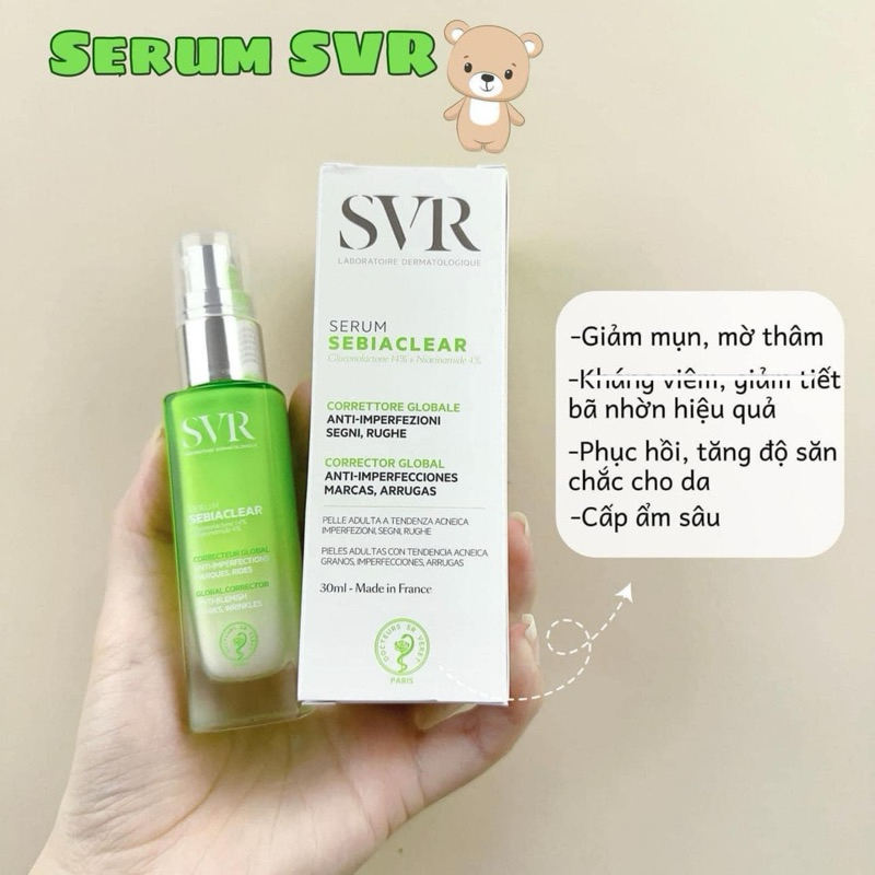 Tinh chất giảm mụn, mờ thâm SVR Sebiaclear Serum 30ml