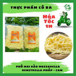 [ Hỏa Tốc 1H ] Phô Mai Bào Mozzarella Tem Cam Kéo Sợi Dai Ngon Benstrella Pháp 1KG
