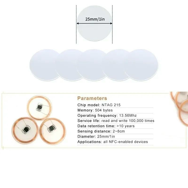 Thẻ NFC Thẻ Ntag215 13.56Mhz