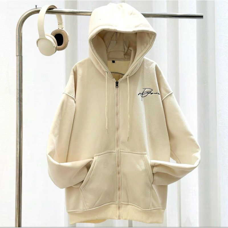 Áo Khoác Nỉ Hoodie Zip BHG Form Rộng Nam Nữ_22Nastore