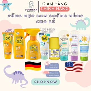 Kem chống nắng Babyganics Sundance cho bé đi biển, đi bơi chống nước tốt cho mặt và body hàng Đức đủ bill Loubean