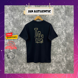 (Chính Hãng) Áo Thun NEW ERA Đen LA Viền Vàng | Jan.Authentic |
