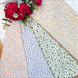 M102 . vải lụa mango hoa nhí may áo dài, váy đầm… khổ 1.5m