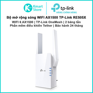 Bộ mở rộng sóng wifi 6 tp-link re505x | ax1500 | có chức năng tp-link onemesh | port lan gigabit | bảo hành 2 năm