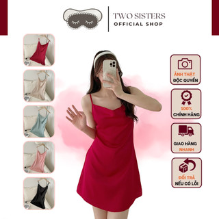 Váy ngủ nữ sexy gợi cảm TWOSISTERS, bộ đồ ngủ mùa hè chất lụa tuyết quyến rũ dành cho nữ M7