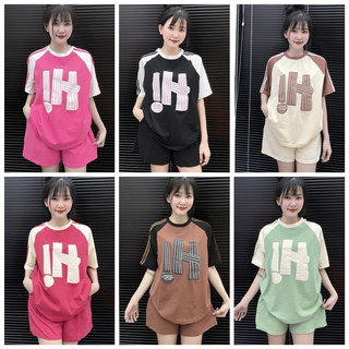  Set bộ đùi chất cotton su form rộng tay lỡ - Hi