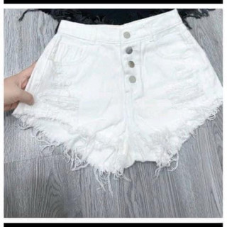 [ Rẻ vô địch ] Quần sooc jean 4 cúc cạp cao