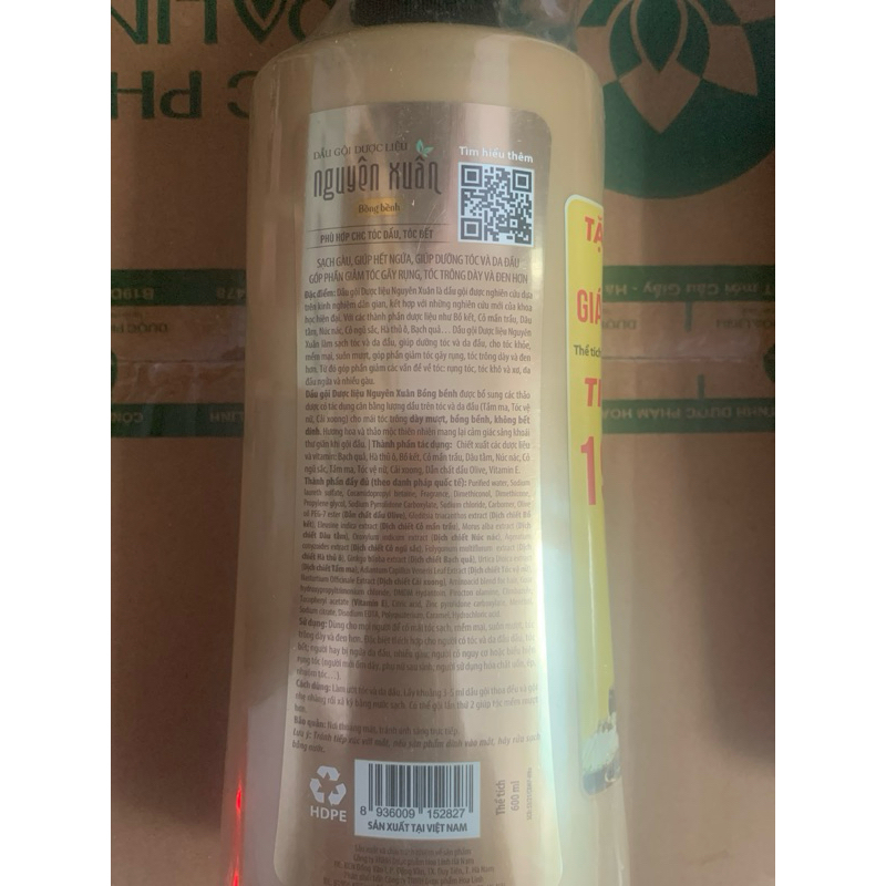 Dầu gội nguyên Xuân bồng bềnh chai 600ml