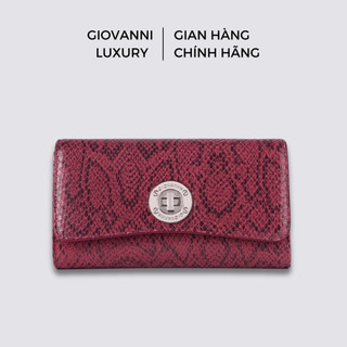 Ví Da Nữ GIOVANNI La Rinascita Chất Liệu Da Bê Dập Vân Da Rắn Cao Cấp Độc Lạ DWL23-002