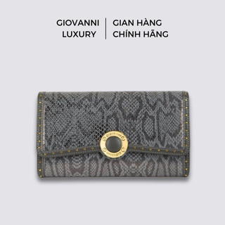 Ví Da Nữ GIOVANNI Da Bê Dập Vân Cao Cấp Nhập Khẩu Từ Ý Thiết Kế Độc Đáo Hoang Dã DWL23-004