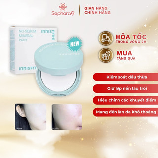 Phấn nén INNISFREE No Sebum Mineral Pact kiềm dầu,mịn da, giữ lớp makeup lâu trôi