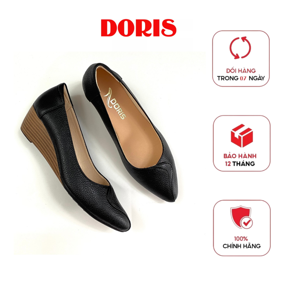 Giày búp bê nữ đế xuồng 5cm DORIS DR502 da thật mũi nhọn- FORM NHỎ TĂNG 1 SIZE  -BẢO HÀNH 12 THÁNG-CÓ SIZE 40