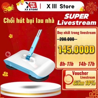 Chổi hút bụi lau nhà , cây hút bụi lau nhà, chổi quét bụi inox xoay 360 độ, dọn dẹp nhà cửa tiện lợi