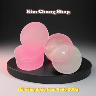 Hủ hồng đựng kem body, hủ nhựa cao cấp 200g