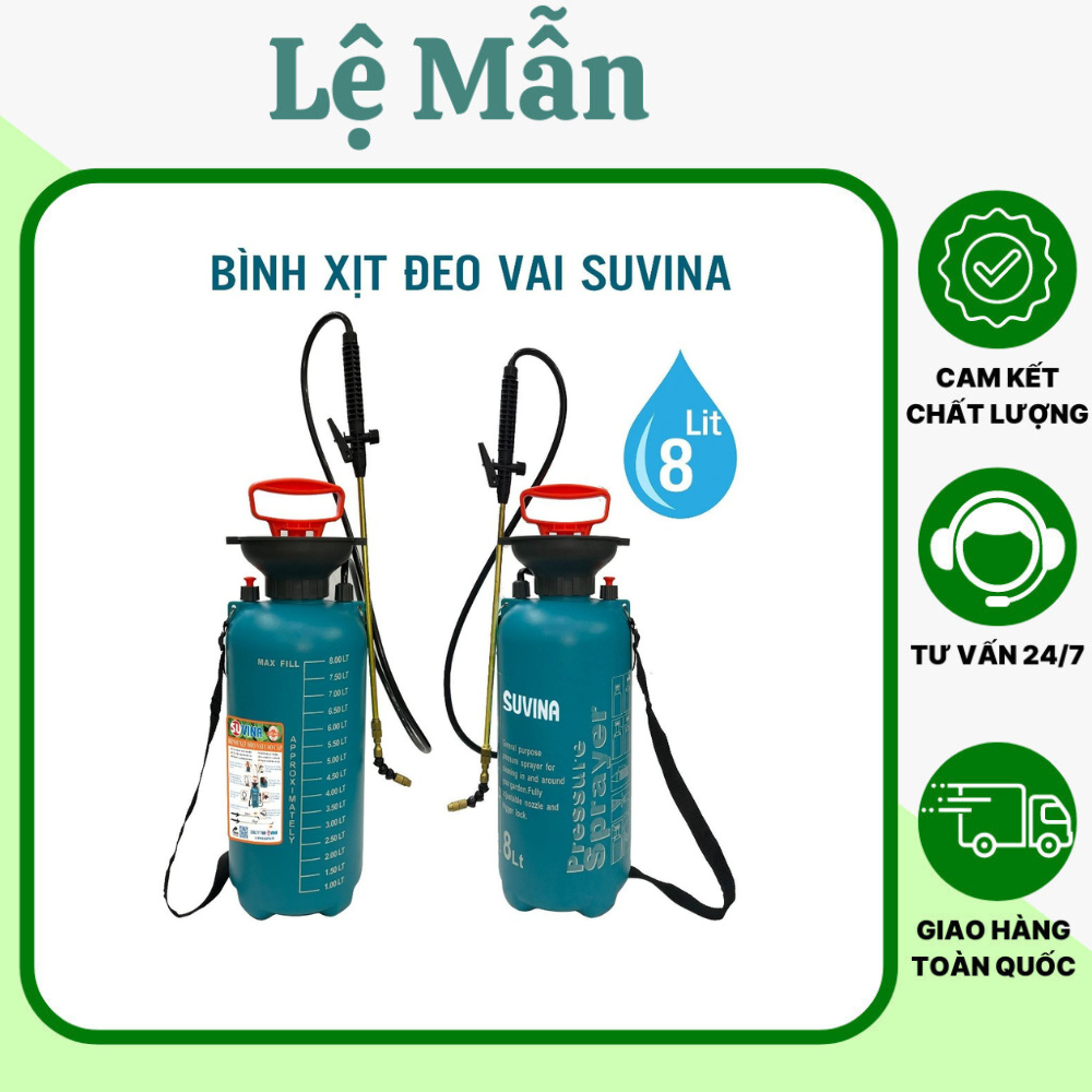 Bình Xịt Đeo Vai Cao Cấp Suviva 5 -9L Vòi Kéo Dài - Bình Xịt Tưới Cây Suvina 5-9L