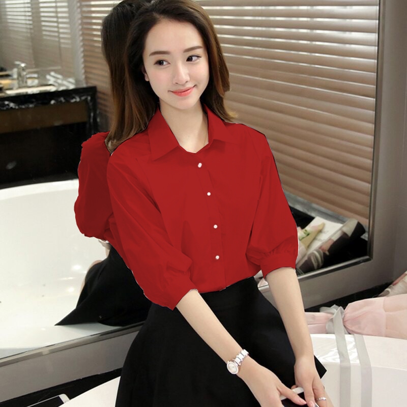 ÁO SƠ MI TAY LỠ CÁCH ĐIỆU CHẤT LỤA CHÉO MỀM MỊN MÁT 💕𝑭𝑹𝑬𝑬𝑺𝑯𝑰𝑷💕[Giá gốc tận xưởng][Giá tốt /giá rẻ] | BigBuy360 - bigbuy360.vn