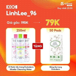 Nước tẩy trang Evoluderm Micellar Cleansing Water 250ml (Tùy chọn)