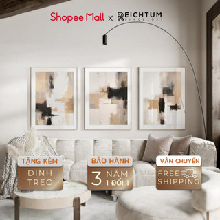 Tranh treo tường canvas tráng gương SET3 REICHTUM - Nhà/ Decor phòng ngủ chill/ Chất liệu siêu bền