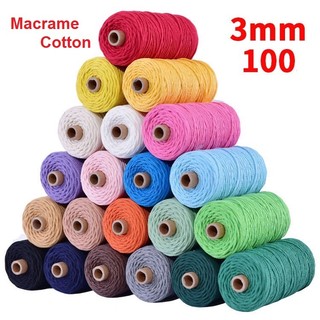 Dây macrame cotton 41 màu 3mm cuộn 100m