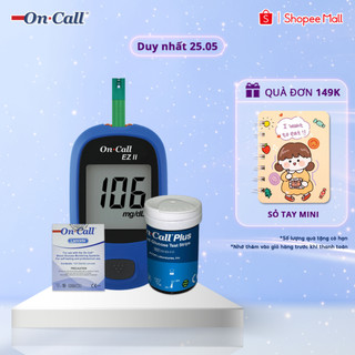 Máy Đo Đường Huyết On Call® EZ II Kèm Hộp 25 Que Thử Đường Huyết Và 100 Kim Lấy Máu 