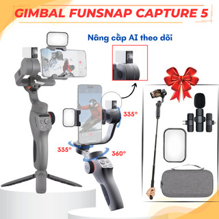 Gimbal điện thoại chống rung 3 trục thông minh FUNSNAP Capture 5 - Tay cầm gimbal chống rung 360 độ