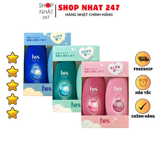 [Hỏa Tốc HN] Bộ dầu gội & dầu xả HS 370ml phục hồi hư tổn cho tóc thường và khô Nội Địa Nhật Bản