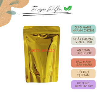 1kg túi zipper hai mặt vàng