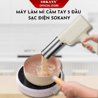Máy Làm Mì Cầm Tay 5 Đầu Bằng Điện Sạc Đầu USB SOKANY