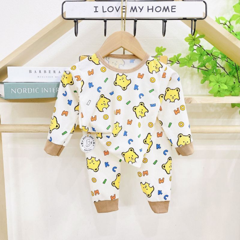 Combo 5bộ dài tay thu đông chất liệu thun tăm lạnh cho bé trai bé gái bộ quần áo trẻ em Mynkids shop