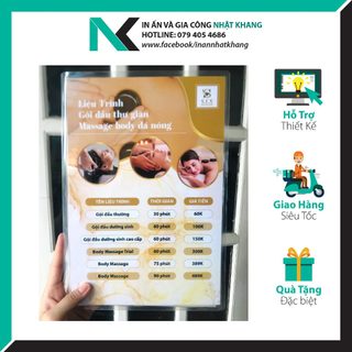 In Menu Ép Plastic Giá Tại Xưởng
