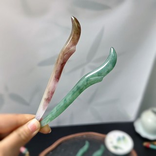 Trâm nhựa resin lên màu ngọc dài 13cm phong cách cổ trang dùng búi vấn tóc hàng ngày cosplay cổ phục