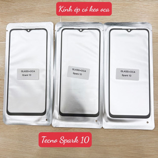 Spark 10 - kính ép màn hình có keo oca tecno spark 10 - kính ép liền keo tecno ki8 - ki5 - bf7